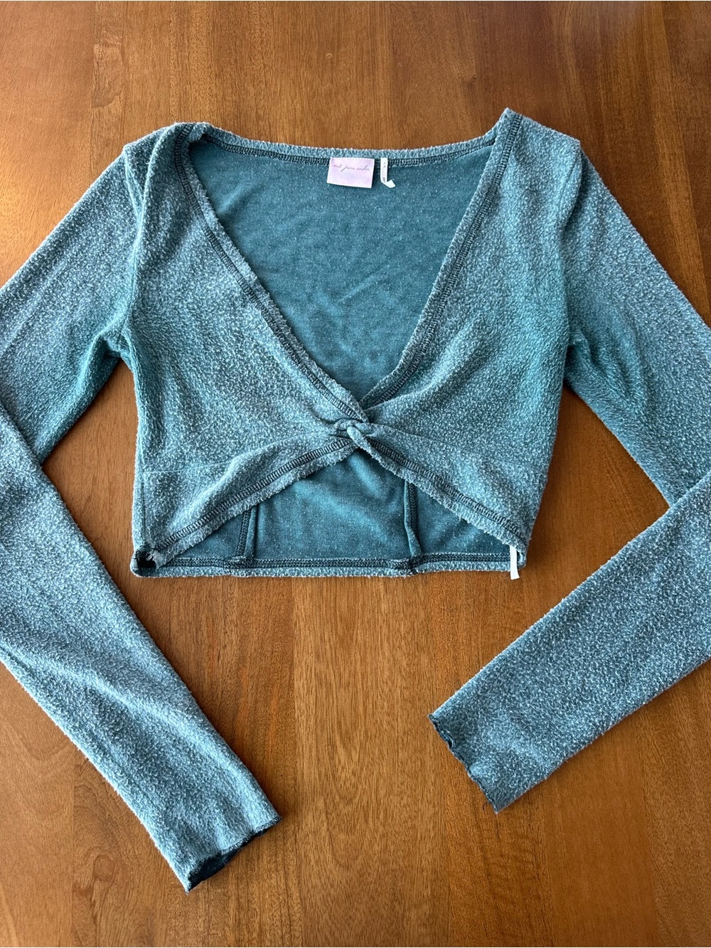 Teal Twist-Front Long Sleeve - Urban Outfitters (Out From Under)